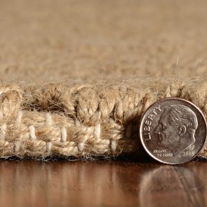5' x 8' Natural Herringbone Weave Indoor Jute Area Rug