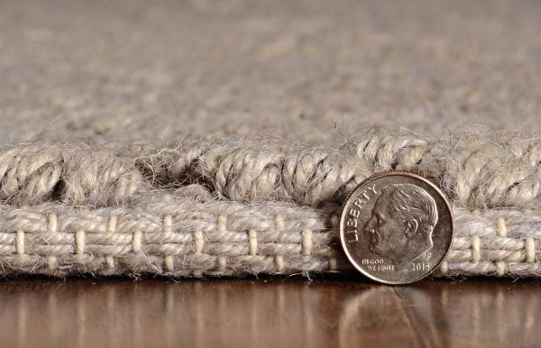 2' x 7' Grey Jute Runner Rug - Image 3