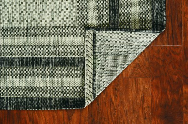 5' x 8'  Grey Bordered Area Rug - Image 4