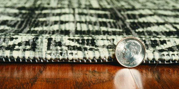 5' x 8' Charcoal Aztec Pattern Rug - Image 3