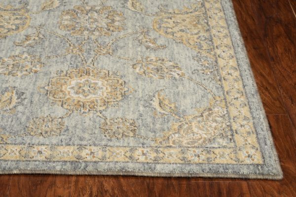 2'x3' Sage Green Machine Woven Vintage Traditional Indoor Accent Rug - Image 3