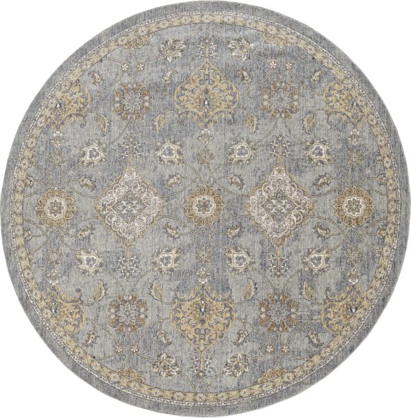 5'x8' Sage Green Machine Woven Traditional Indoor Area Rug - Image 3