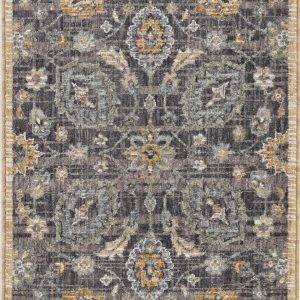8' Taupe Machine Woven Vintage Traditional Indoor Runner Rug