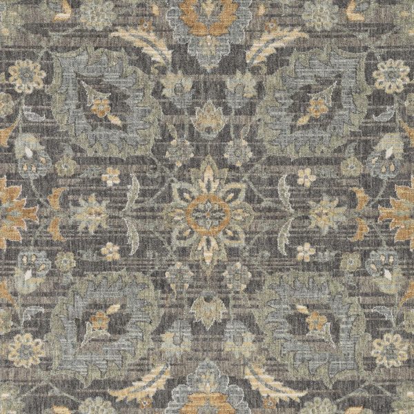8' Taupe Machine Woven Vintage Traditional Indoor Runner Rug - Image 2