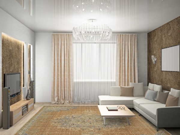 63 X 91 Coffee Wool Rug - Image 2