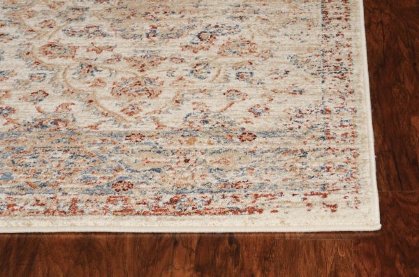3' X 5' Ivory Floral Vines Area Rug - Image 3
