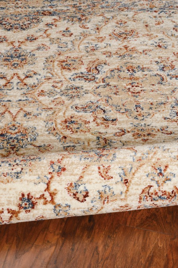 3' X 5' Ivory Floral Vines Area Rug - Image 5