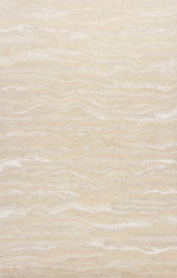 3'x5' Ivory Hand Tufted Abstract Indoor Area Rug - Image 2