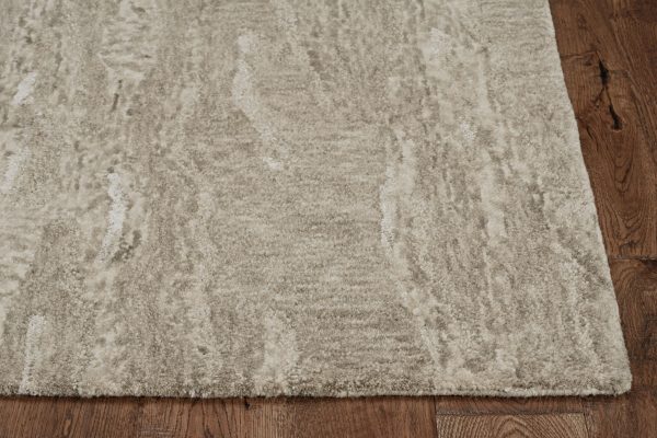 3'x5' Sand Hand Tufted Abstract Indoor Area Rug - Image 4