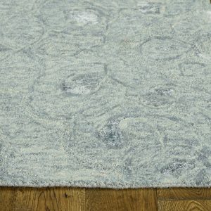 3'x5' Seafoam Blue Hand Tufted Floral Indoor Area Rug