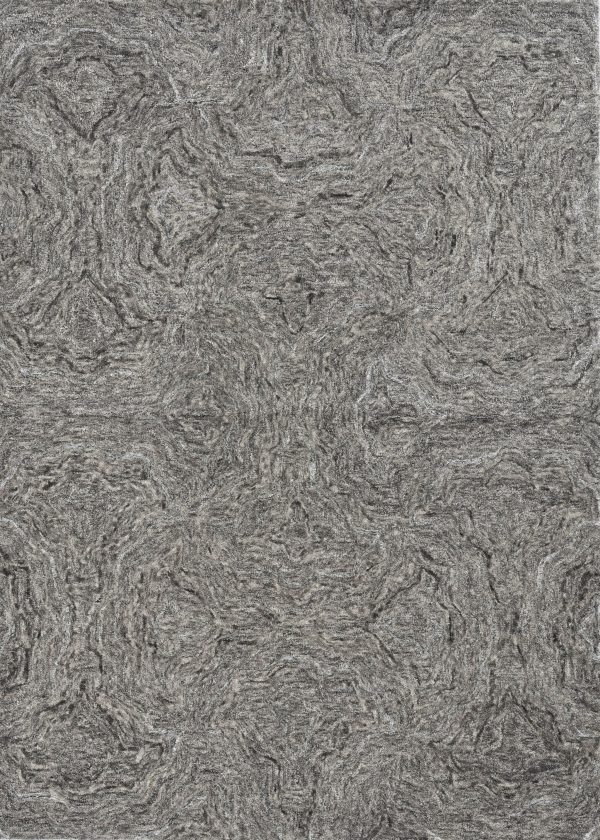 3'x5' Grey Hand Tufted Abstract Indoor Area Rug - Image 2