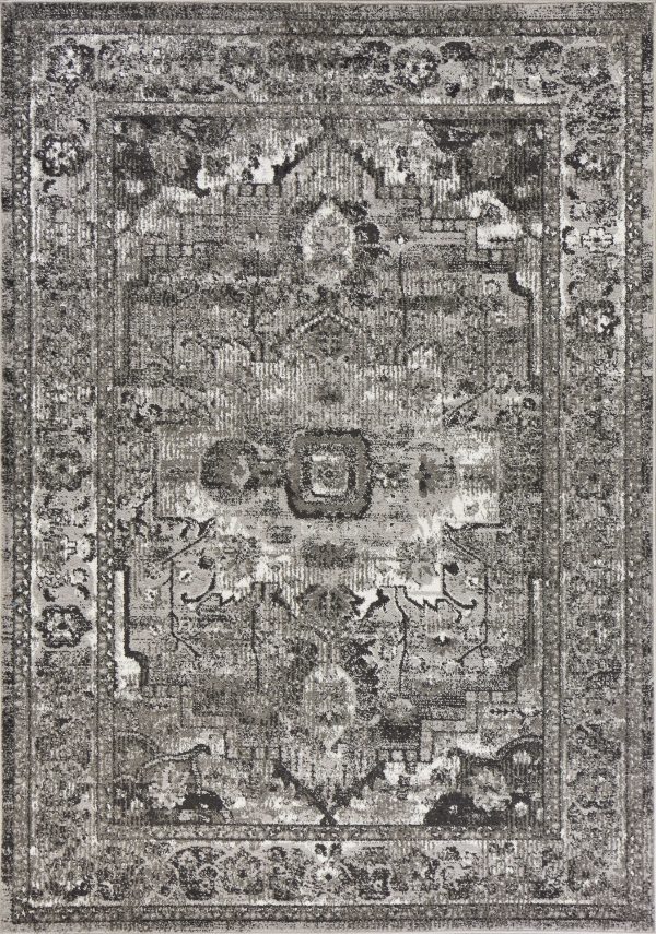 2' x 7' Grey Polypropylene Area Rug - Image 2