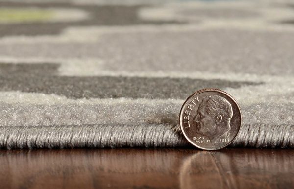 5' x 8' Grey Colorful Trellis Pattern Area Rug - Image 3