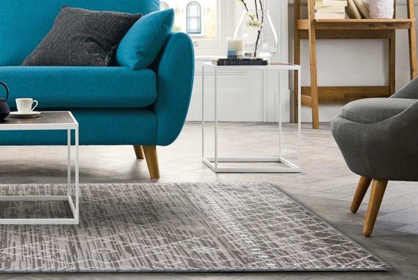 5' x 8' Gray And White Boho Geometric Area Rug - Image 5