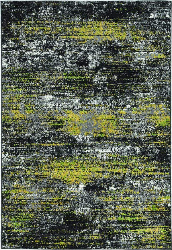 5' x 8' Grey Abstract Area Rug - Image 2