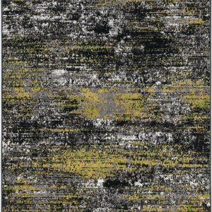 8'x11' Grey Machine Woven Abstract Industrial Style Indoor Area Rug