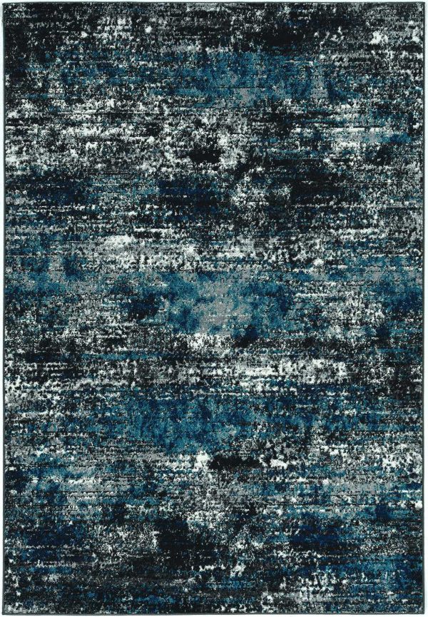 5' x 8' Black or Green Abstract Area Rug - Image 2