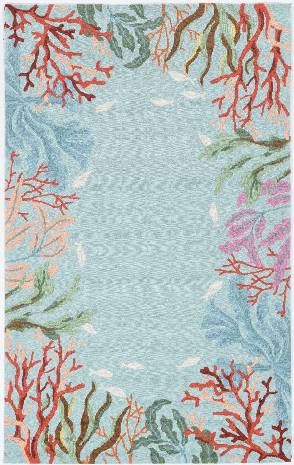 2' x 3' Blue Polyester Accent Rug - Image 3