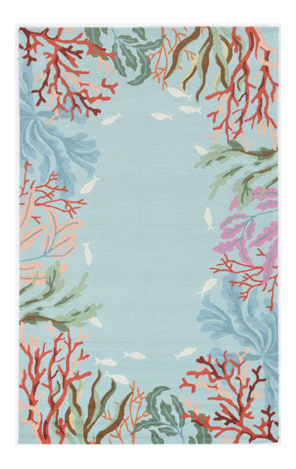 3' x 5' Blue Coral Reef Area Rug - Image 3