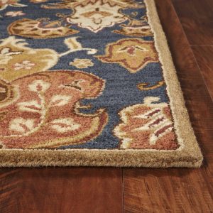 5'x8' Ivory Hand Hooked Corals And Shells Indoor Area Rug