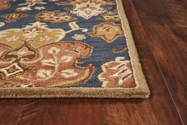 5'x8' Ivory Hand Hooked Corals And Shells Indoor Area Rug