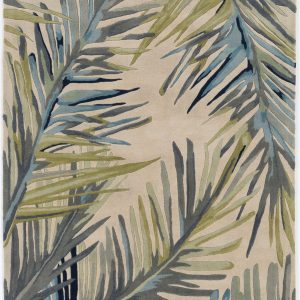 4'x6' Ivory Hand Tufted Tropical Palms Indoor Area Rug