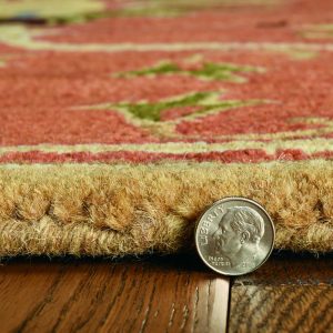 6' Sienna Orange Hand Tufted Traditional Round Indoor Area Rug
