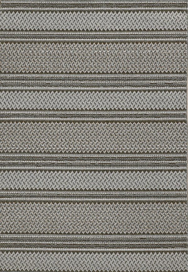 4' x 6' Grey Geometric Lines Area Rug - Image 3
