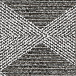 4' x 6' Grey or Ivory Geometric Diamond Area Rug