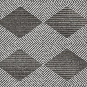 5' x 8' Grey or  Ivory Geometric Diamond Area Rug