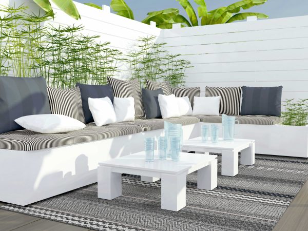 8' Taupe Machine Woven UV Treated Tribal Indoor Outdoor Runner Rug - Image 4