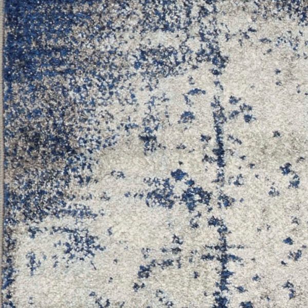 5' x 7' Ice Blue Abstract Splash Indoor Area Rug - Image 3