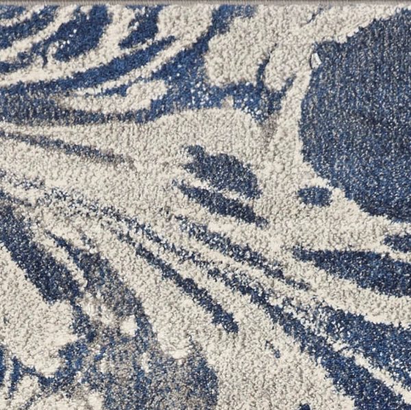 7' x 9' Grey Abstract Marble Design Indoor Area Rug - Image 2