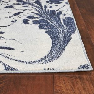 3' x 5' Blue Abstract Splashes Area Rug
