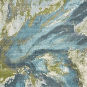 5' x 7' Teal Abstract Design Indoor Area Rug