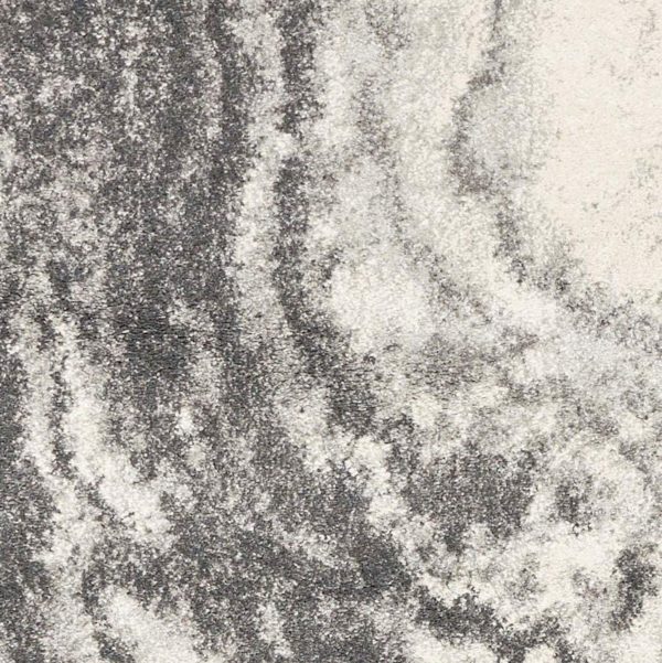 5'x8' Ivory Grey Machine Woven Marble Indoor Area Rug - Image 5