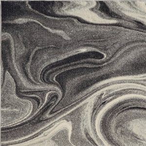 7' x 9' Grey or Black Abstract Marble Design Indoor Area Rug