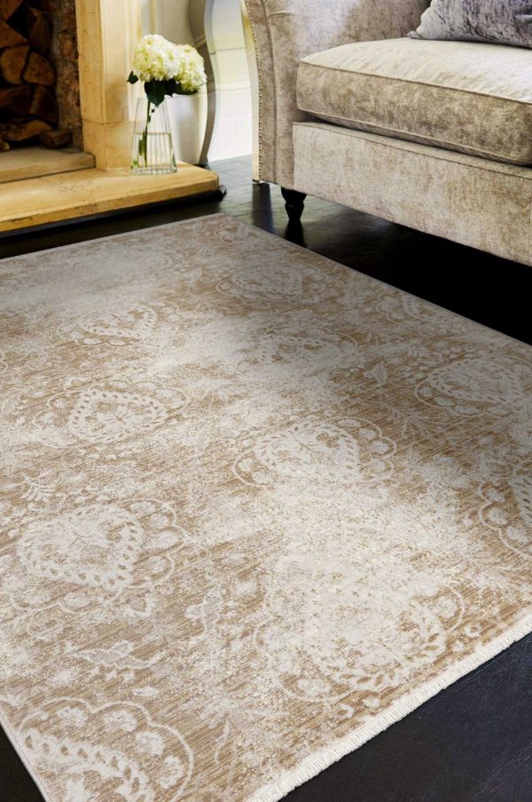 2' x 8' Sand Faded Spades Runner Rug - Image 5