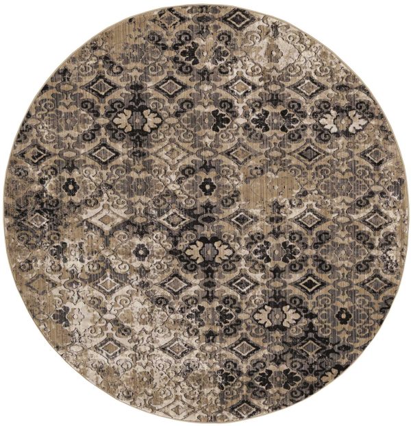 4' x 6' Ivory or Beige Vintage Area Rug - Image 3