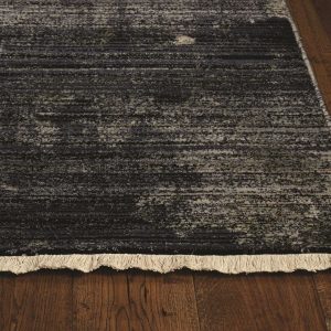 8' Blue Machine Woven Vintage Traditional Indoor Runner Rug