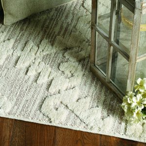 8' Ivory Beige Machine Woven Geometric With Fringe Indoor Runner Rug