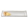 18 Mouth Blown Rectangular Edge Silver Serving Platter or Tray