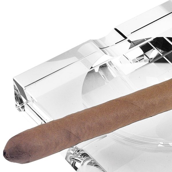 5 Hand Crafted Square Crystal Cigar Ash Tray - Image 3