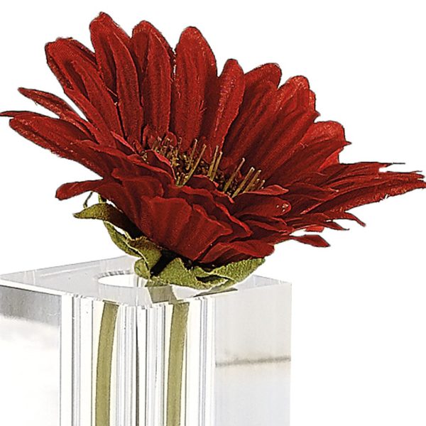 9 Hand Crafted Crystal Square Optical Bud Vase - Image 4