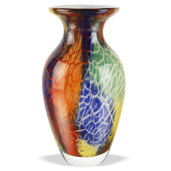 11 MultiColor Art Glass Vase - Image 3
