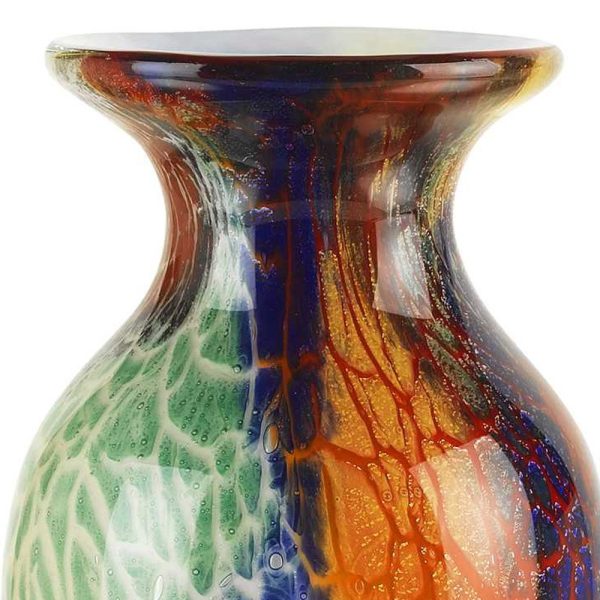 11 MultiColor Art Glass Vase - Image 4