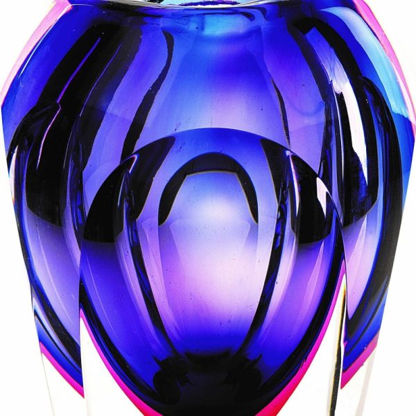 9 Purple Art Glass Vase - Image 4