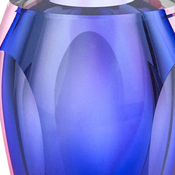 6 Mouth Blown Purple Art Glass Vase - Image 5