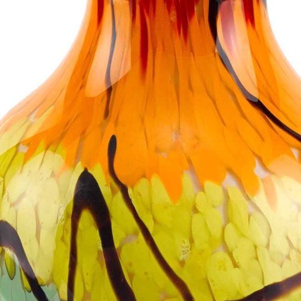 10.5 Mouth Blown Art Glass Urn Shape Decorative Vase - Image 5