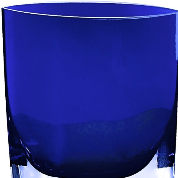 8 Mouth Blown Glass European Made Light Cobalt Vase - Image 4